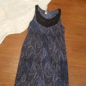 Bila Tie Dye Paisley Boho Maxi Dress Festival Blue